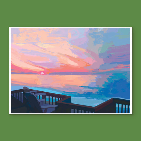 pastel sunrise print